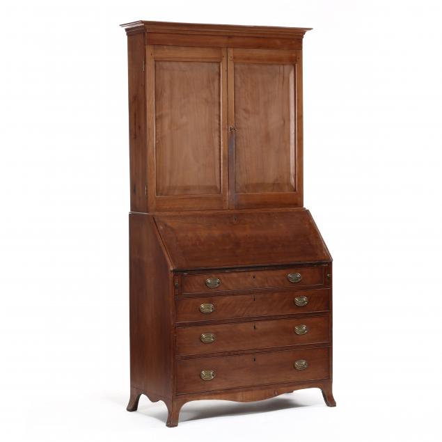 southern-federal-walnut-inlaid-secretary-bookcase