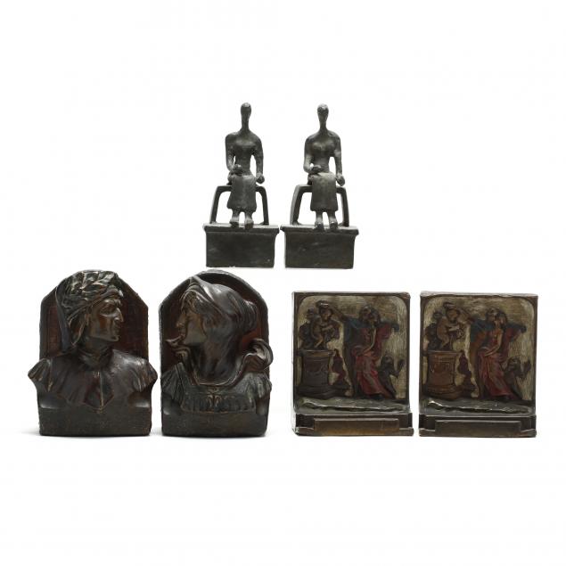 three-vintage-figural-bookends
