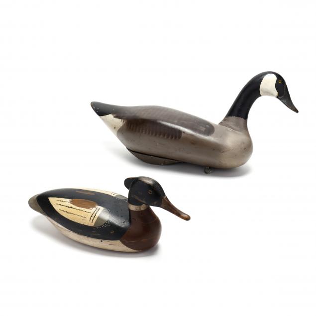 unsigned-decoys-of-a-duck-and-a-canada-goose