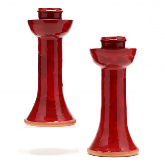 nc-pottery-ben-owen-iii-candlesticks