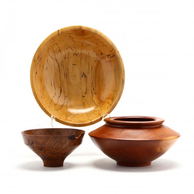 three-artist-signed-turned-wood-bowls