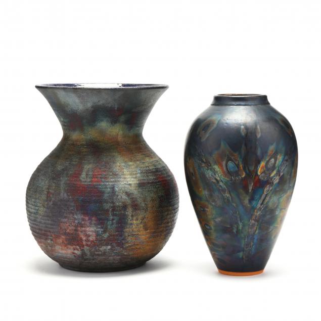 two-pieces-of-raku-art-pottery