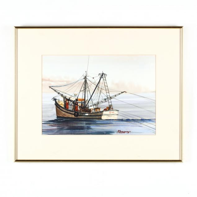 william-maurer-american-french-20th-century-i-daisy-h-shrimp-boat-st-simons-island-i