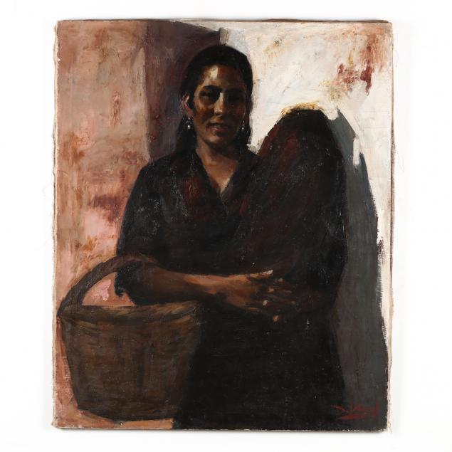manuel-del-moral-hildago-spanish-born-1930-portrait-of-a-woman