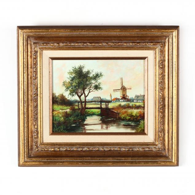 vintage-painting-of-a-dutch-landscape