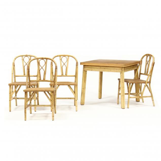 vintage-bamboo-table-and-four-chairs
