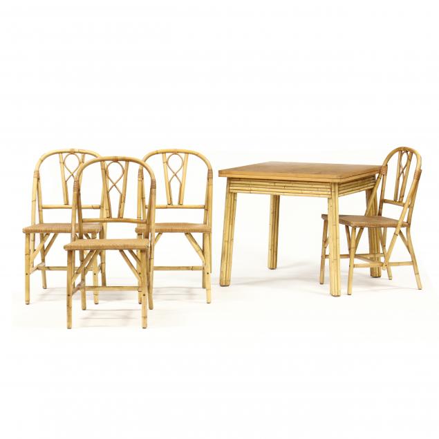 vintage-bamboo-table-and-four-chairs