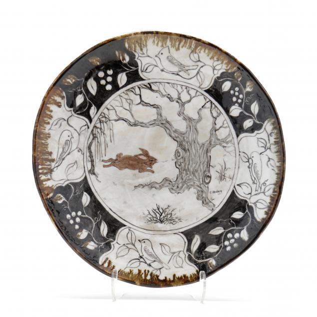 decorated-pottery-platter-humble-mills-nc