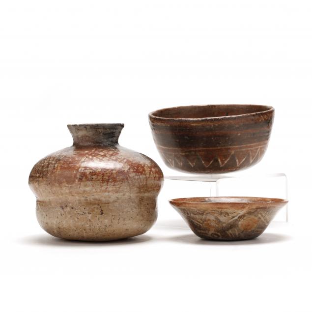 three-pieces-of-early-mexican-geometric-pottery