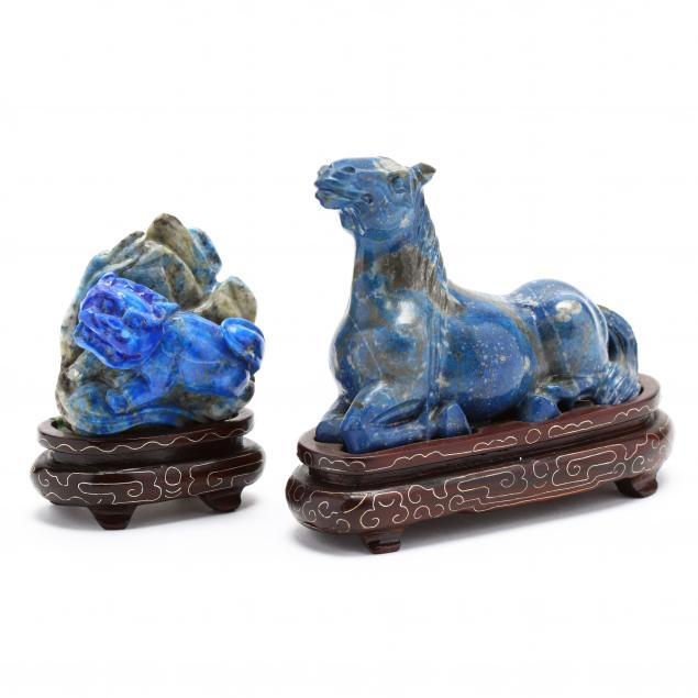 chinese-carved-lapis-horse-and-foo-dog