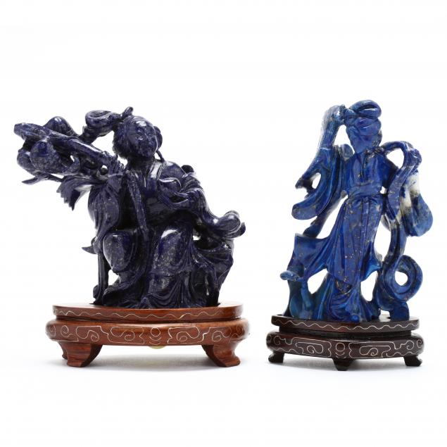 two-chinese-carved-lapis-figures