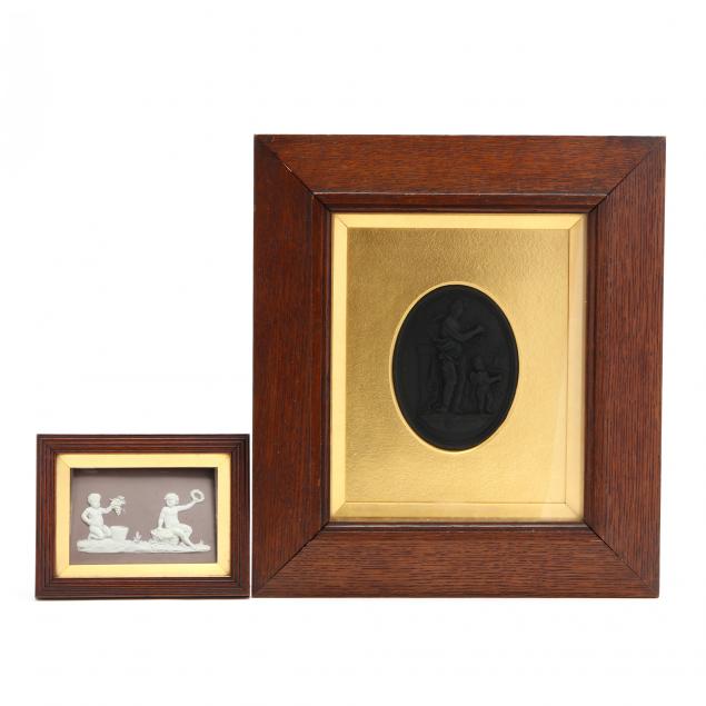 two-antique-framed-wedgwood-jasperware-plaques