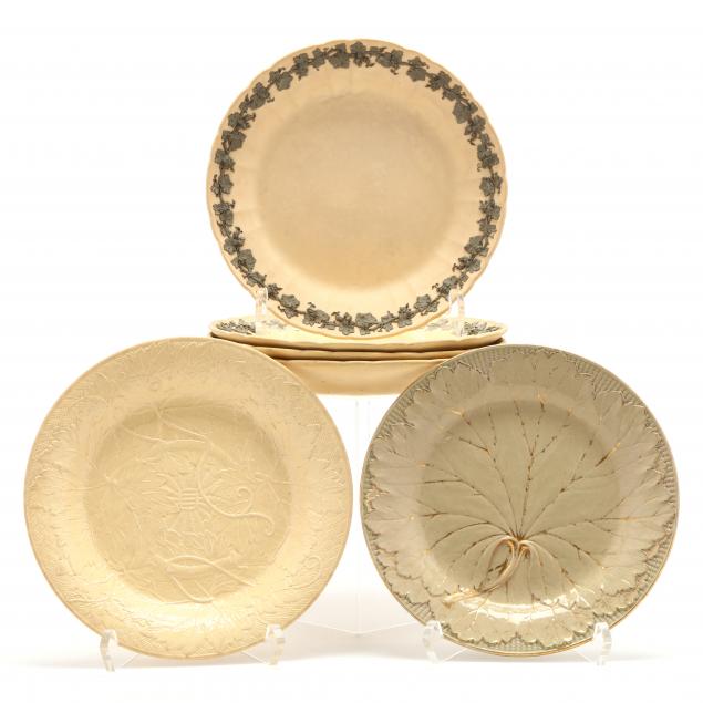 six-antique-wedgwood-plates