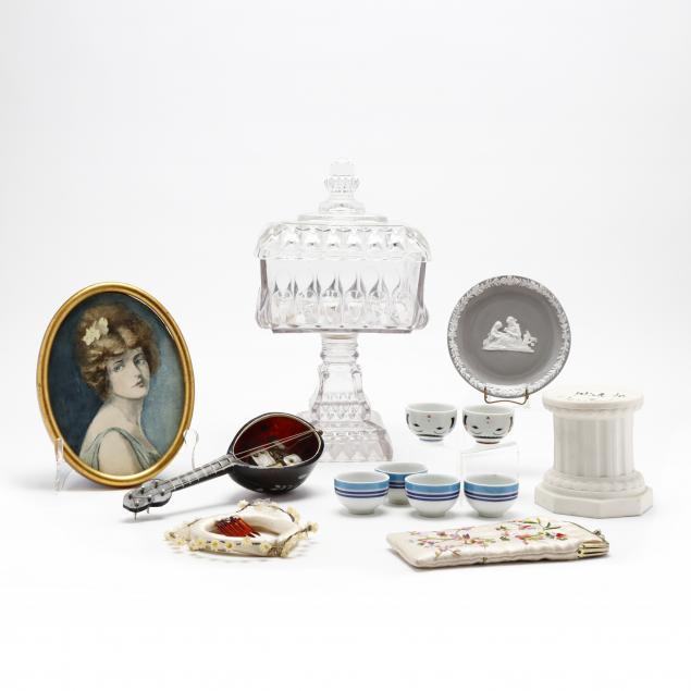 victorian-glass-lidded-compote-and-accessories