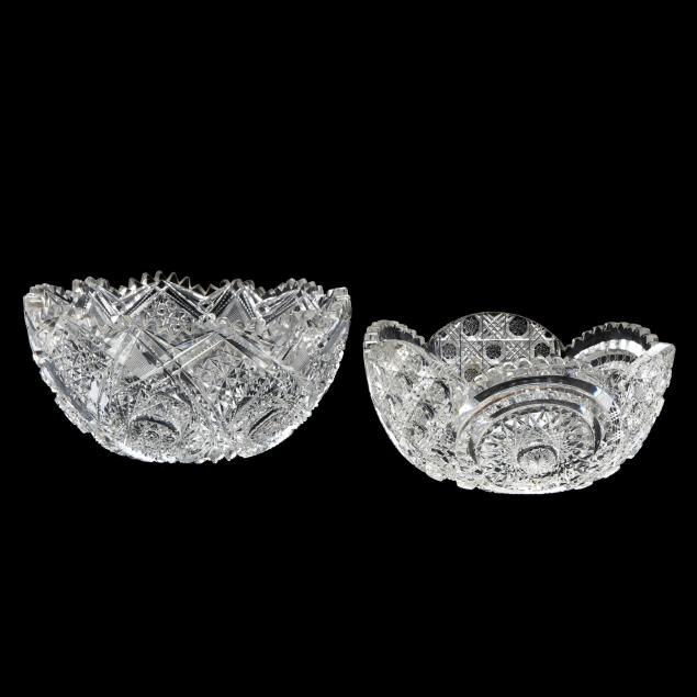 two-american-brilliant-period-cut-glass-bowls