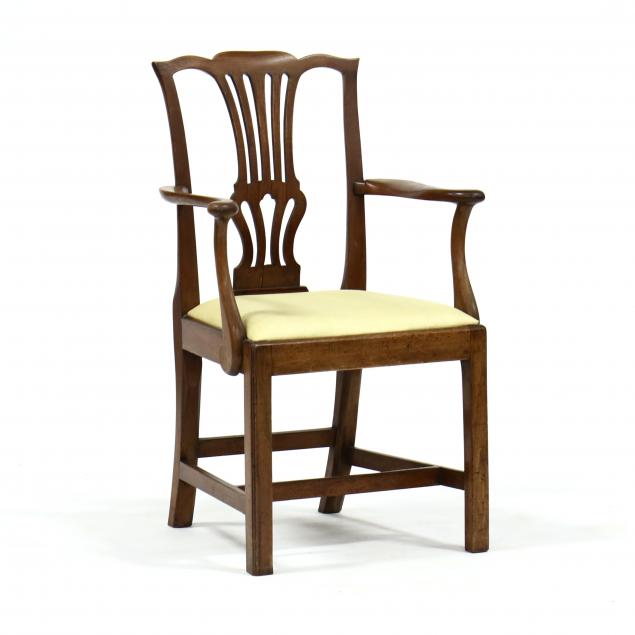 english-chippendale-mahogany-armchair