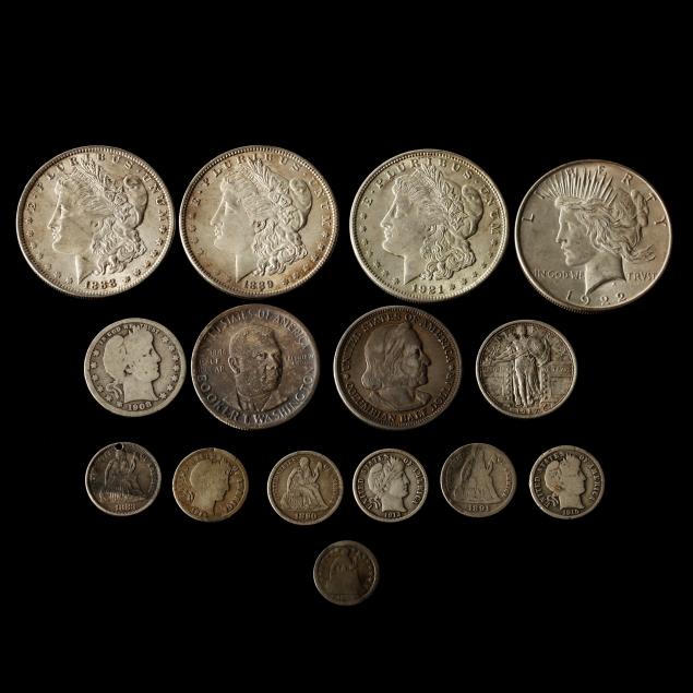 mixed-grouping-of-15-u-s-silver-coins