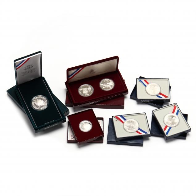 seven-modern-commemorative-silver-coins