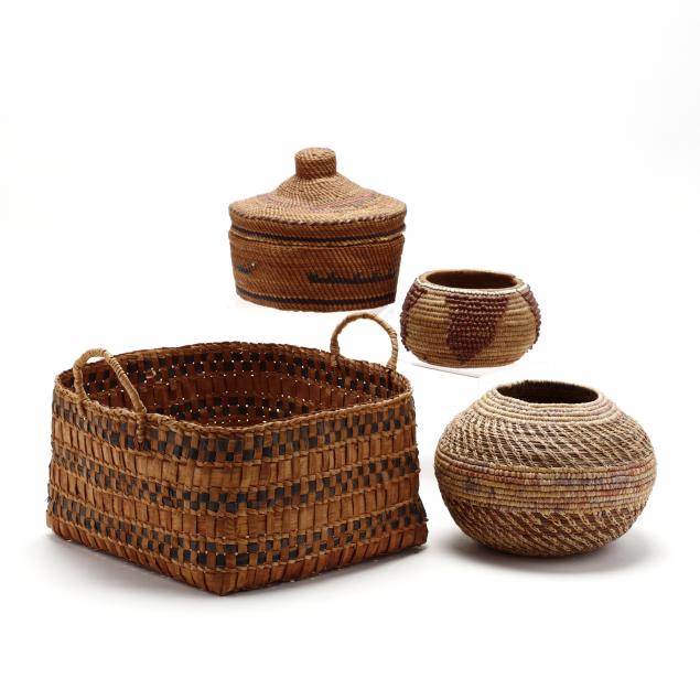 four-vintage-native-american-baskets