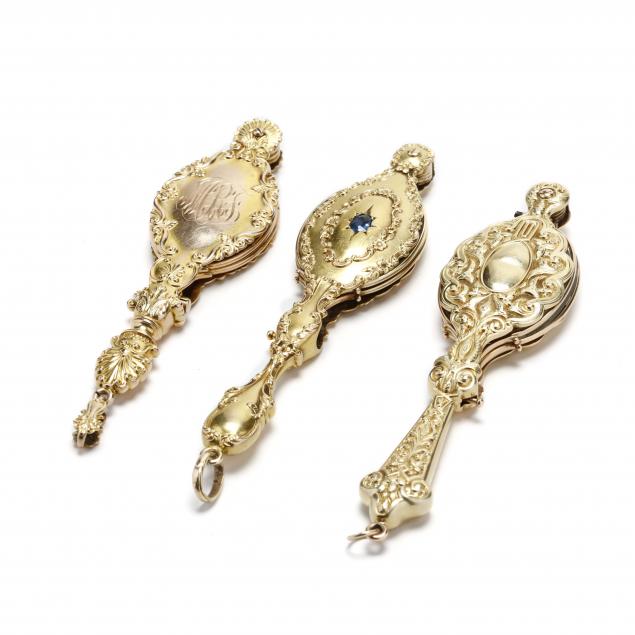 three-vintage-gold-lorgnettes