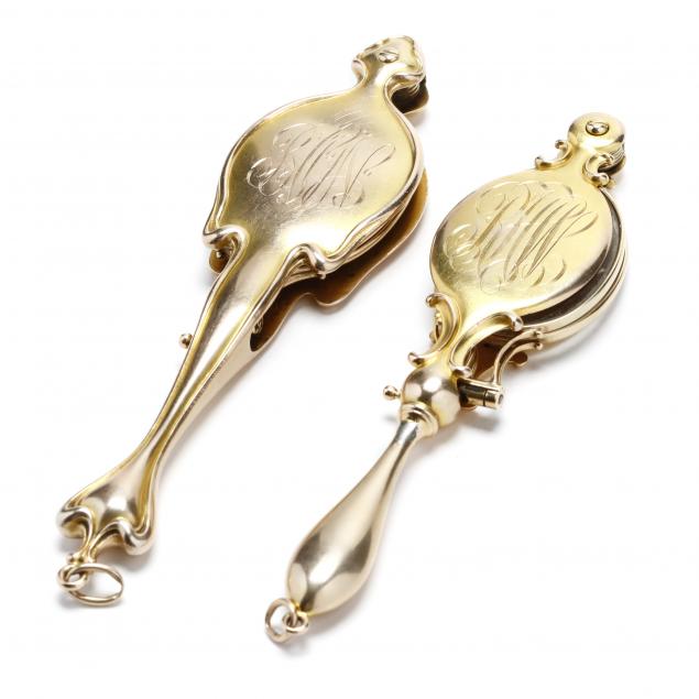 two-vintage-gold-lorgnettes