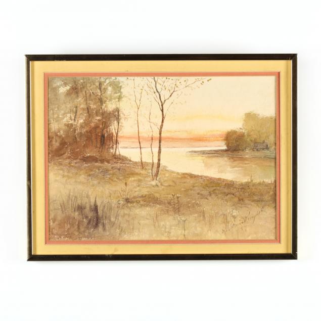 lemuel-dubois-knight-1860-1937-landscape-with-shoreline