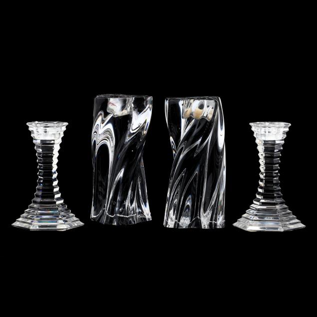 baccarat-two-pair-of-crystal-candlesticks