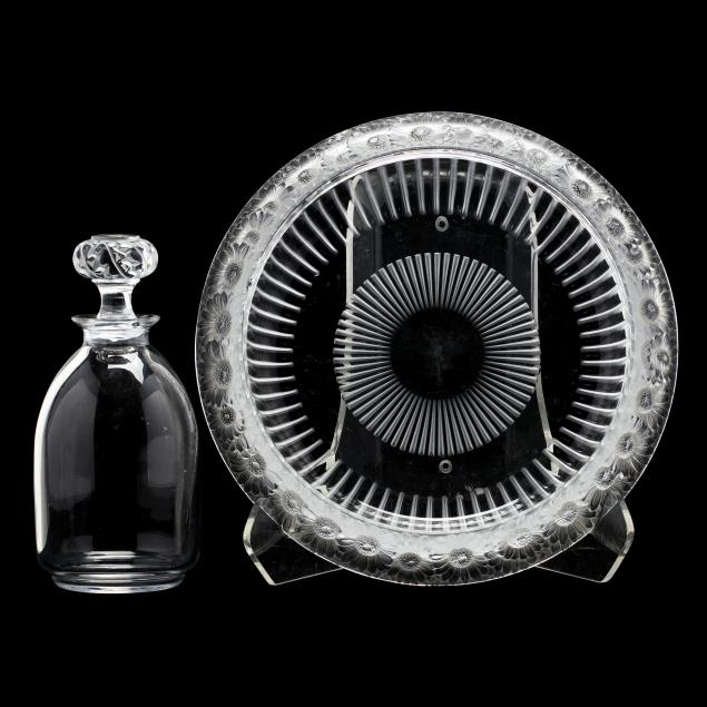 lalique-marguerites-bowl-and-oak-leaf-decanter