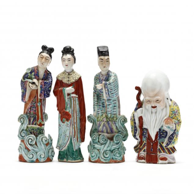 a-group-of-four-chinese-famille-rose-porcelain-sculptures