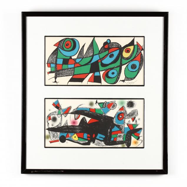 joan-miro-spanish-1893-1983-two-lithographs-from-i-miro-escultor-i