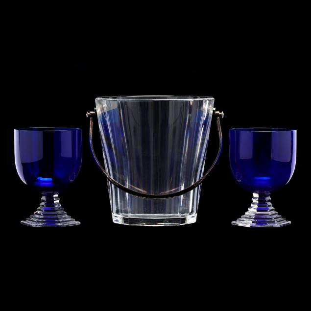 baccarat-crystal-ice-bucket-and-wine-glasses