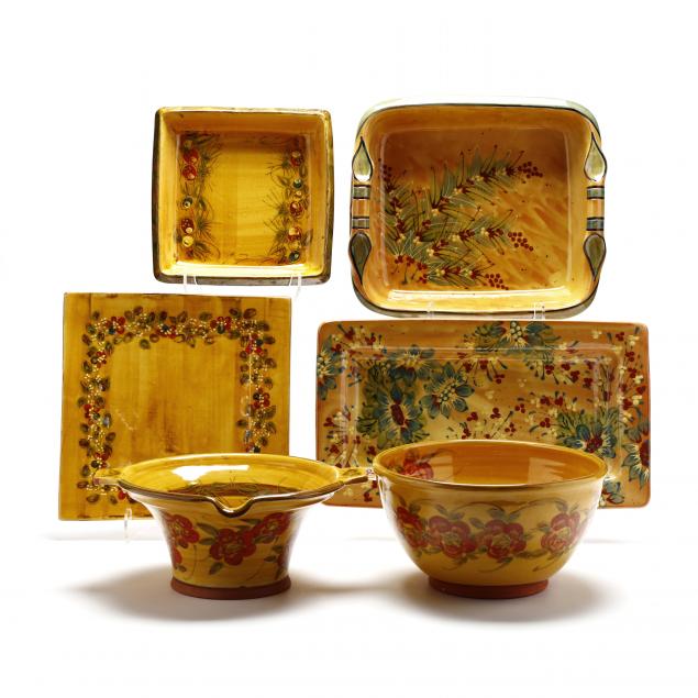 six-fine-french-glazed-terra-cotta-serving-dishes