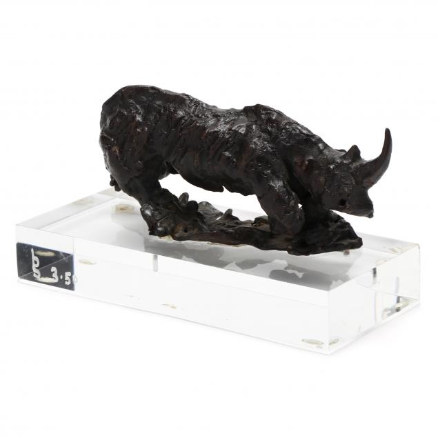 severino-braccialarghe-italian-20th-century-i-rhino-i-bronze-sculpture