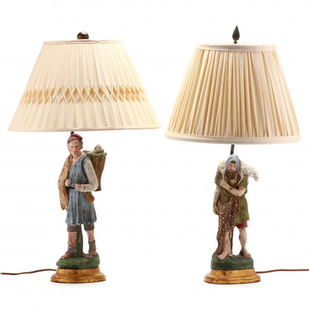 two-shepherd-chalkware-table-lamps