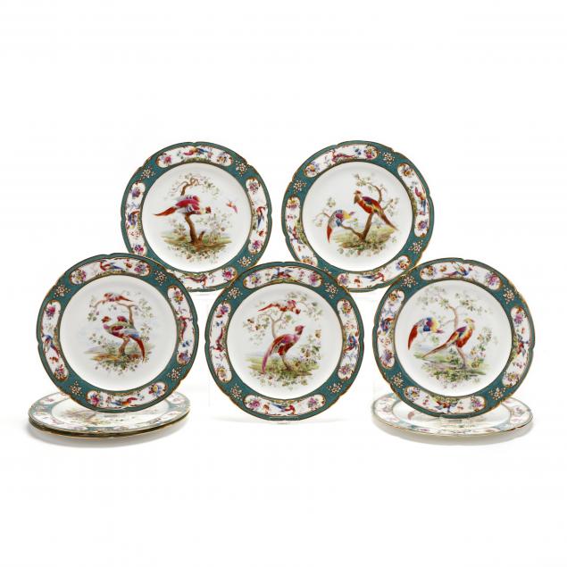 eight-royal-doulton-bird-of-paradise-plates-for-tiffany-company