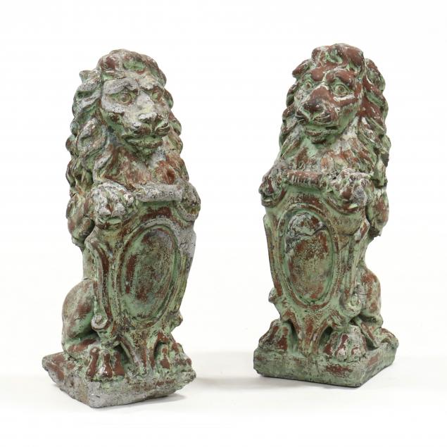 pair-of-cast-stone-heraldic-lions