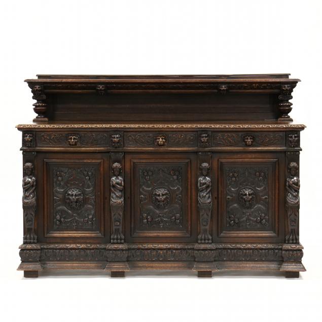 renaissance-revival-carved-oak-buffet