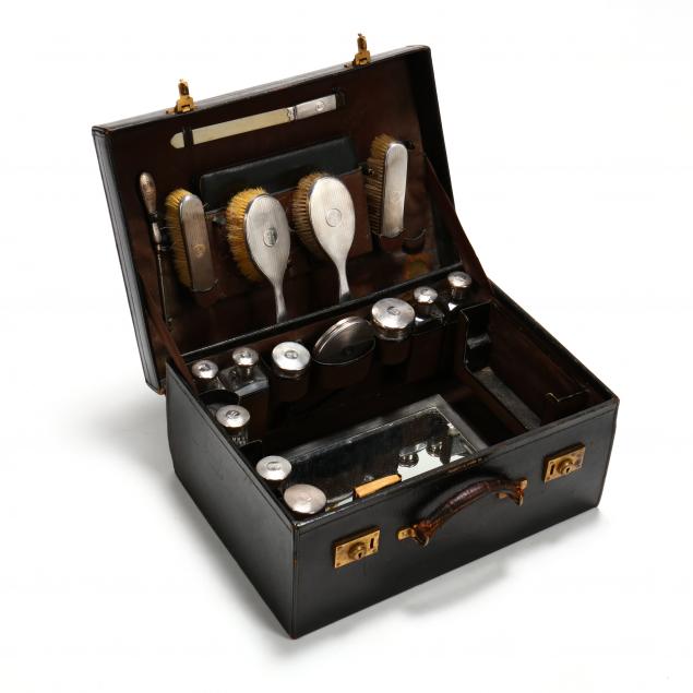 an-edwardian-silver-vanity-set-in-traveling-case