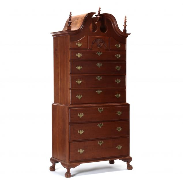 new-england-chippendale-bonnet-top-chest-on-chest