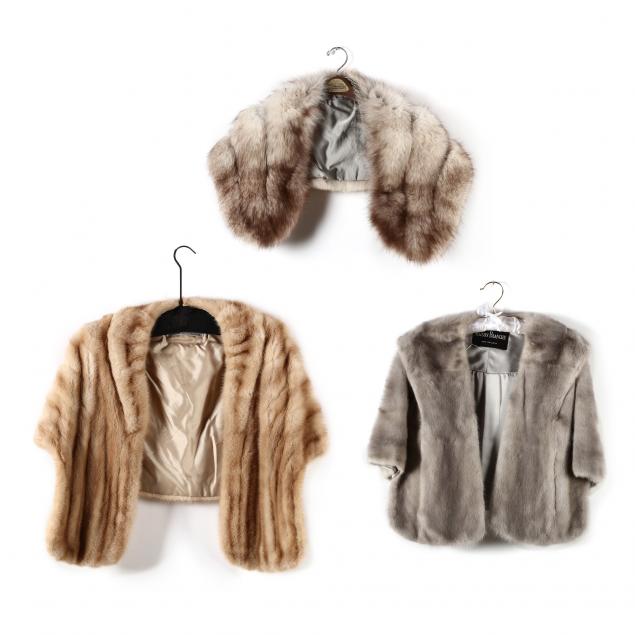 three-vintage-fur-stoles