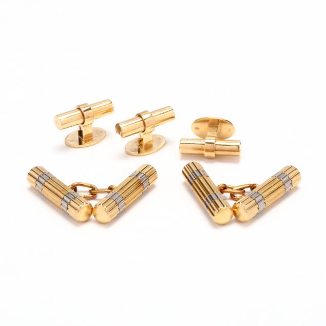 18kt-gold-cufflinks-and-shirt-studs-cartier