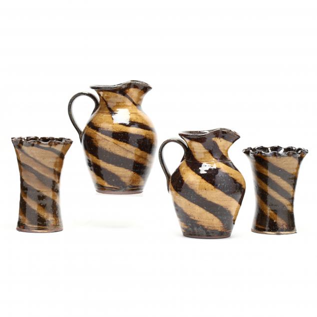 western-nc-pottery-kim-ellington-two-pairs