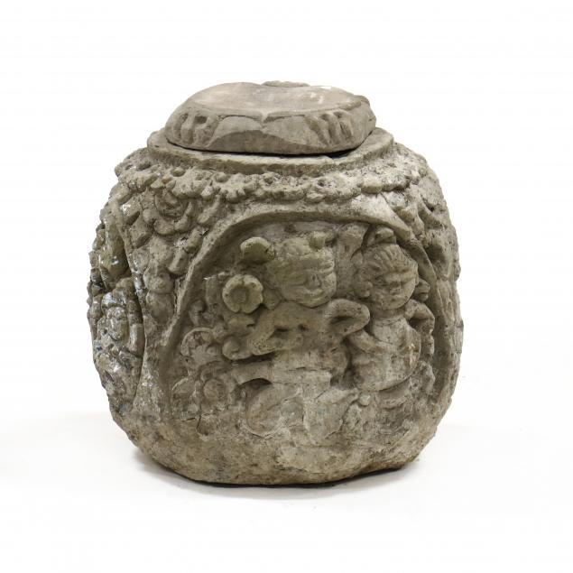 carved-southeast-asian-stone-lidded-urn