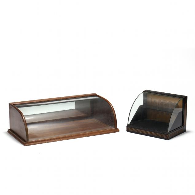 two-vintage-glass-counter-top-display-cases