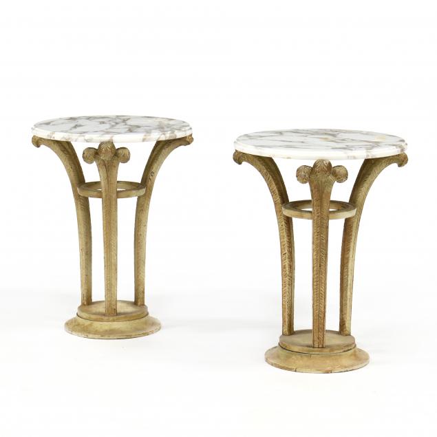 pair-of-hollywood-regency-style-marble-top-side-tables