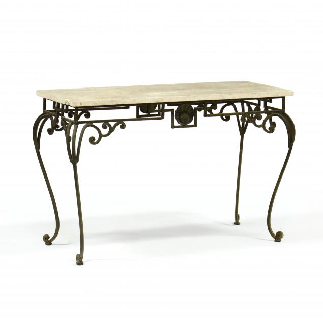 spanish-style-tessellated-stone-top-console-table