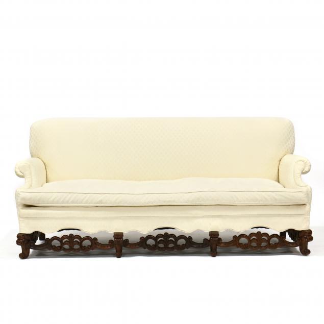 continental-carved-and-upholstered-sofa