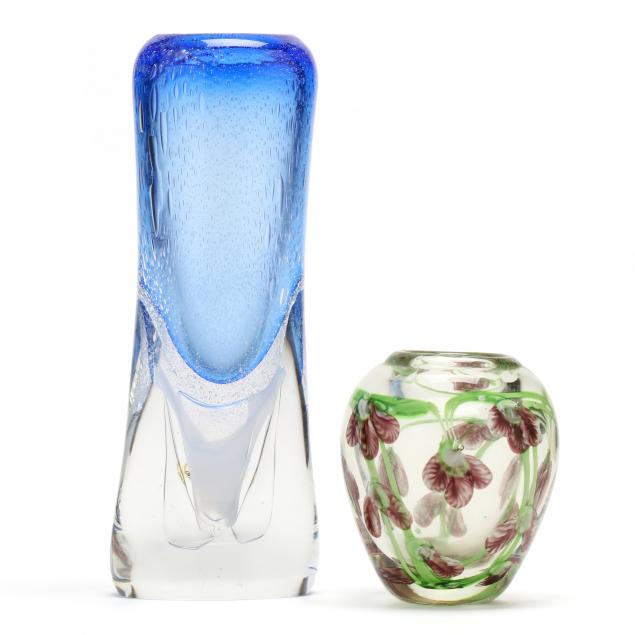 two-modern-art-glass-vases