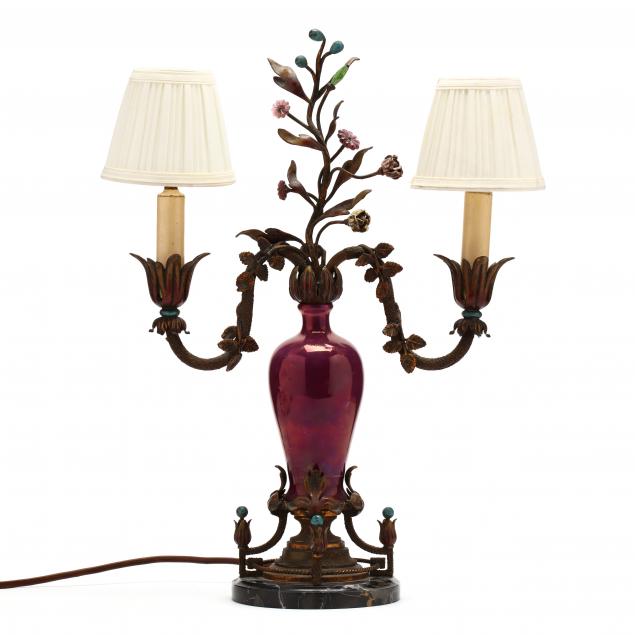 vintage-continental-porcelain-table-lamp