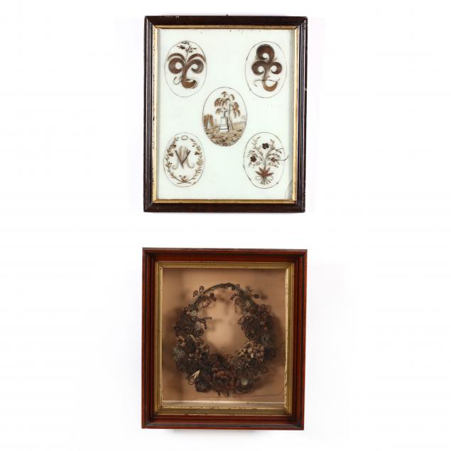 two-framed-victorian-hair-memorials